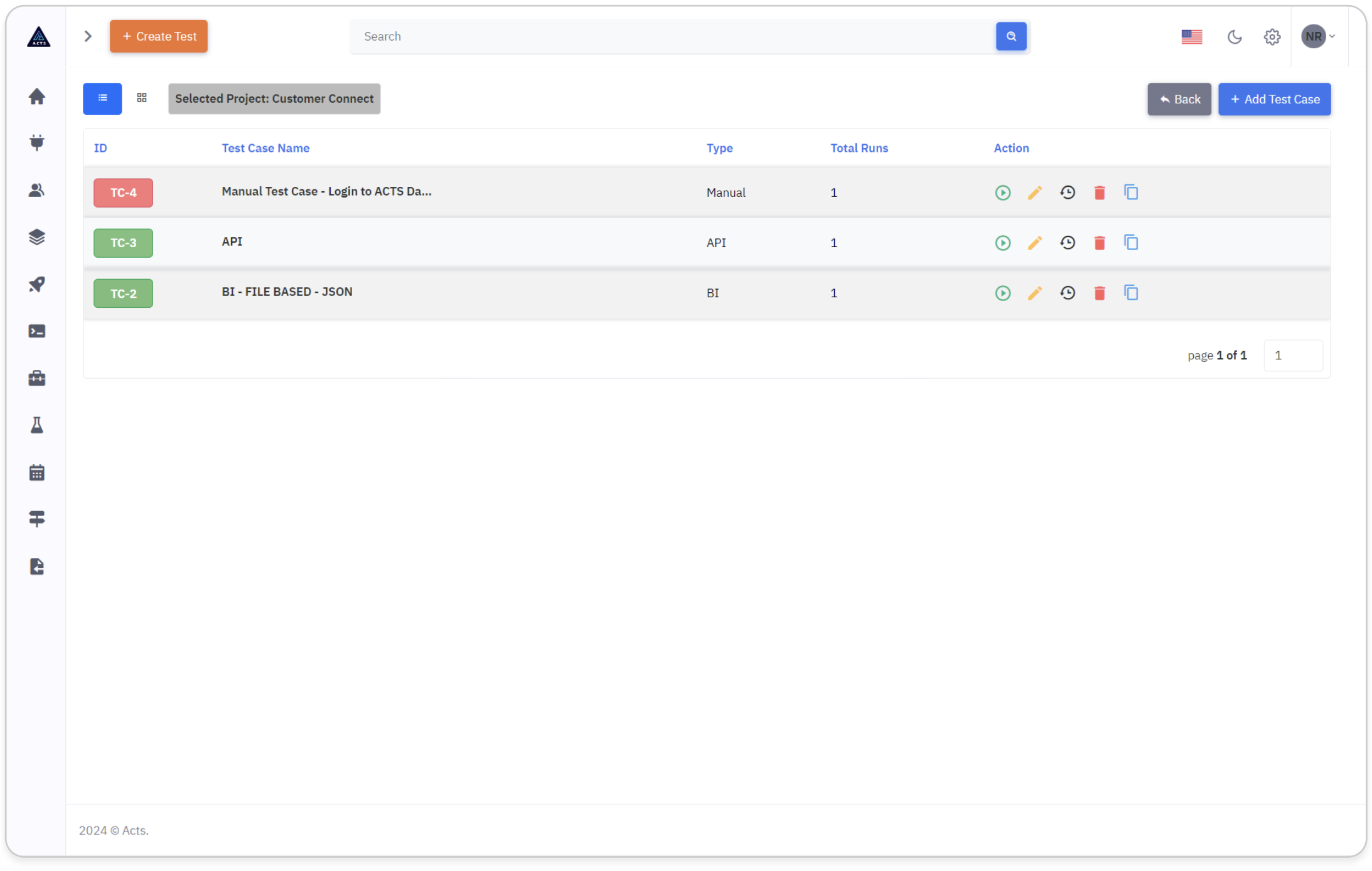 Create Testcase