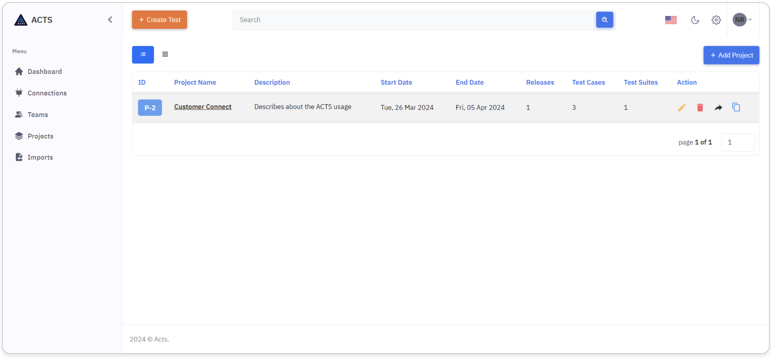 Projects Nav